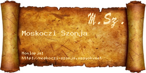 Moskoczi Szonja névjegykártya